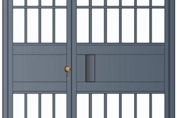 （雙扇電控平開門、柵欄門）